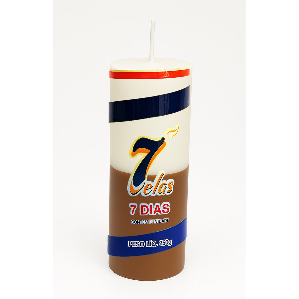 VELA DE 7 DIAS 250 GR - BICOLOR