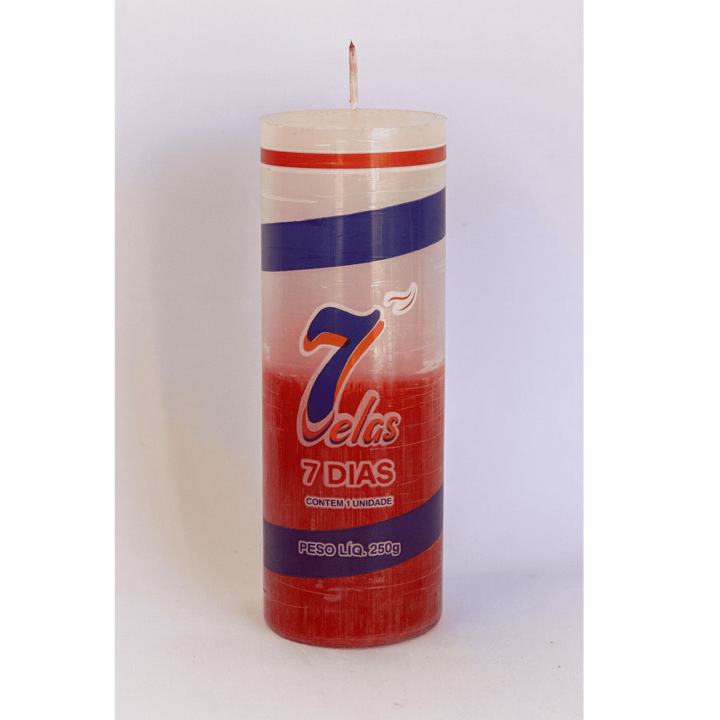 VELA DE 7 DIAS 250 GR - BICOLOR
