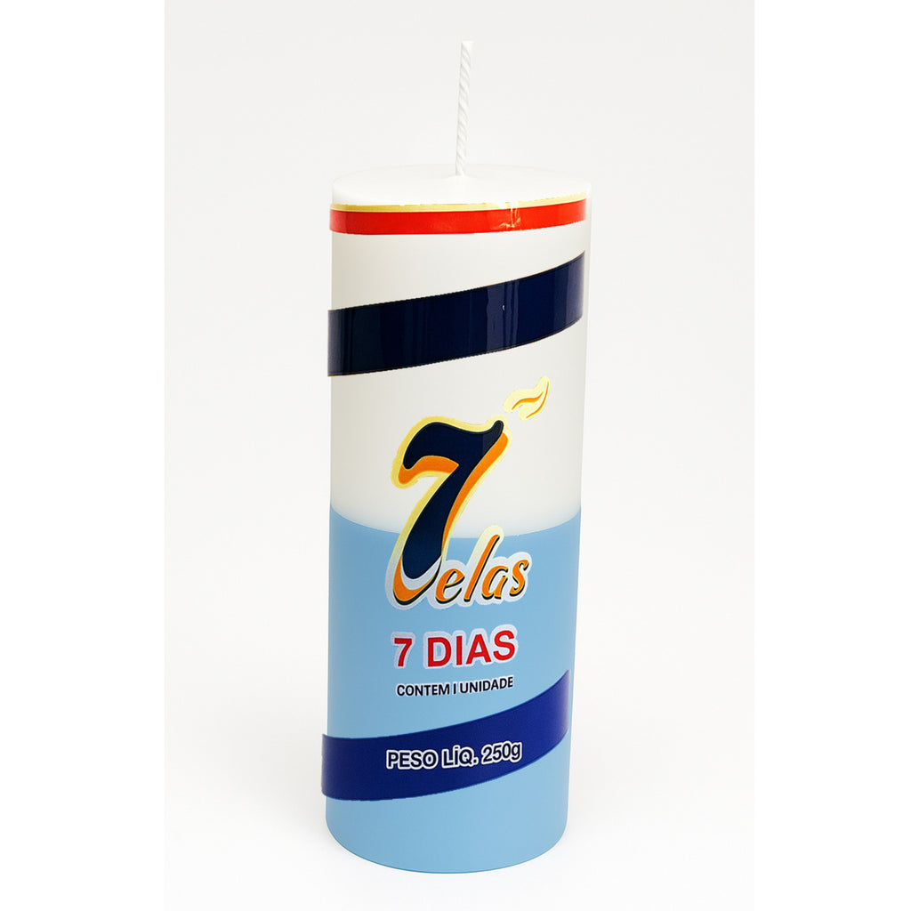 VELA DE 7 DIAS 250 GR - BICOLOR