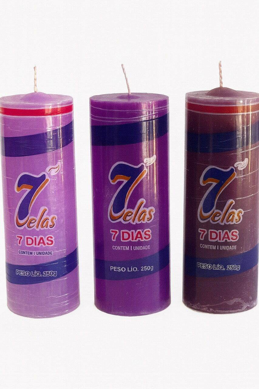 VELA DE 7 DIAS 250 GR - COLORIDA