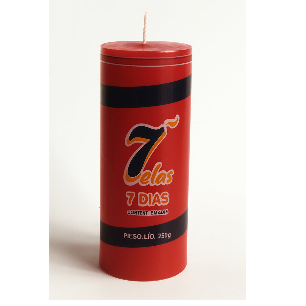 VELA DE 7 DIAS 250 GR - COLORIDA