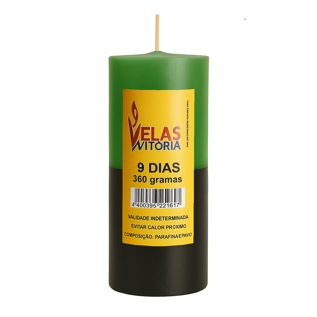 VELA DE 9 DIAS 360 GR - BICOLOR