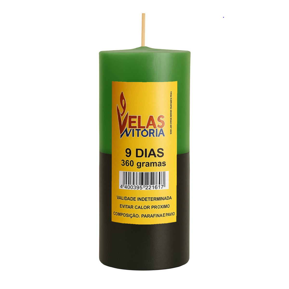 VELA DE 9 DIAS 360 GR - BICOLOR
