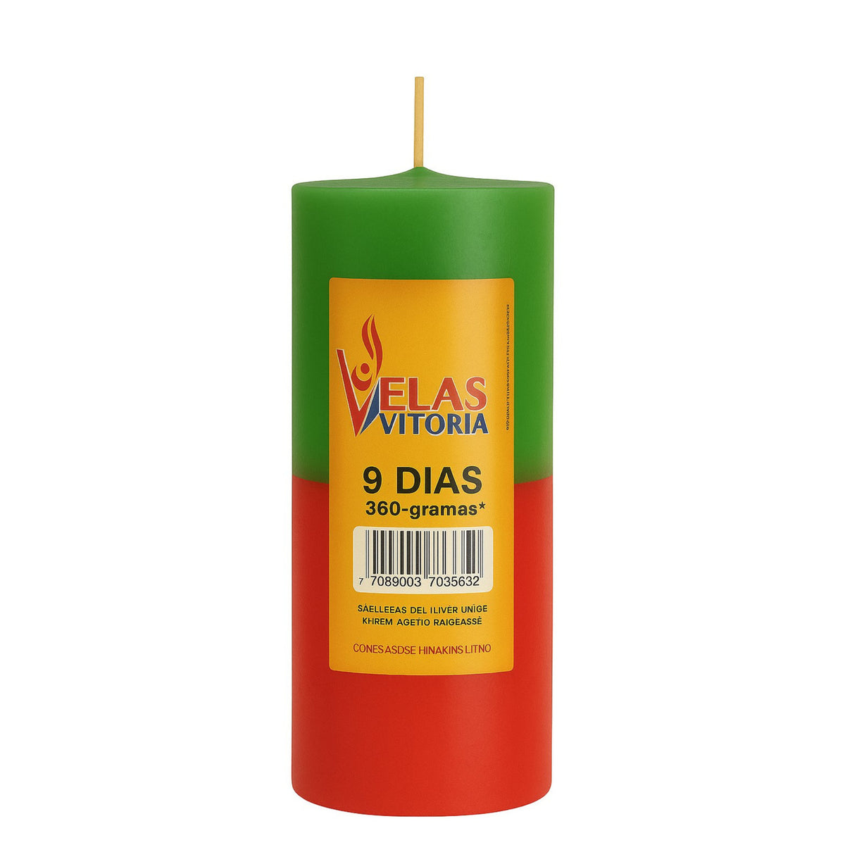 VELA DE 9 DIAS 360 GR - BICOLOR
