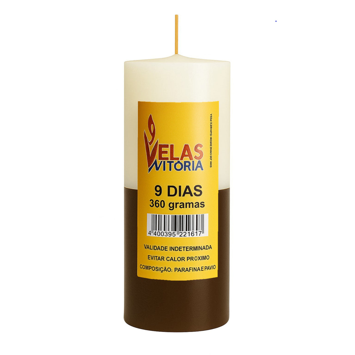 VELA DE 9 DIAS 360 GR - BICOLOR
