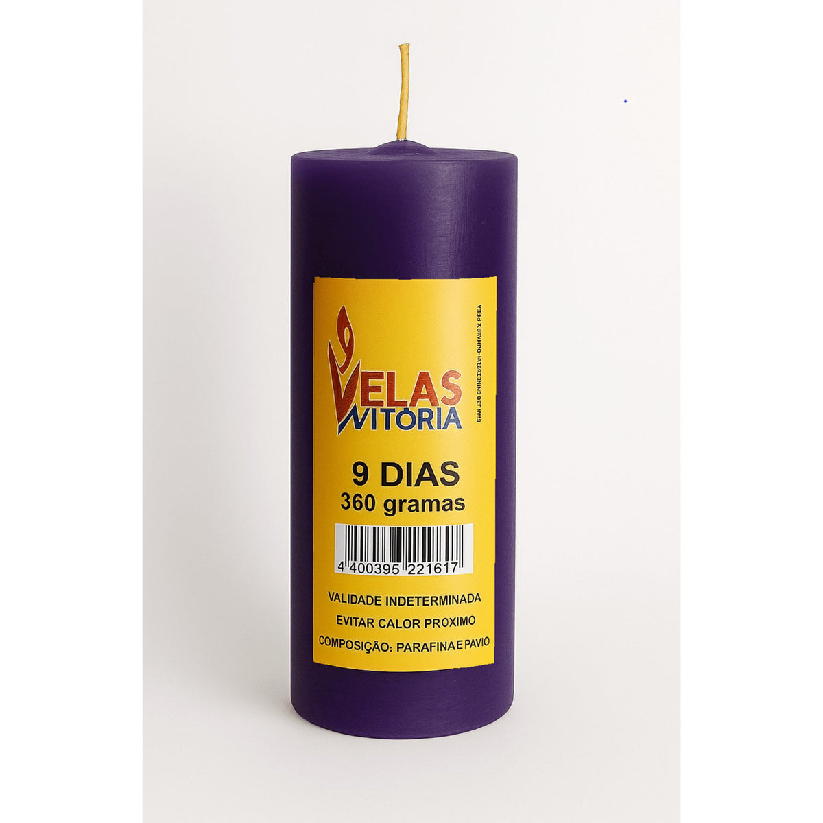 VELA DE 9 DIAS 360 GR - COLORIDAS
