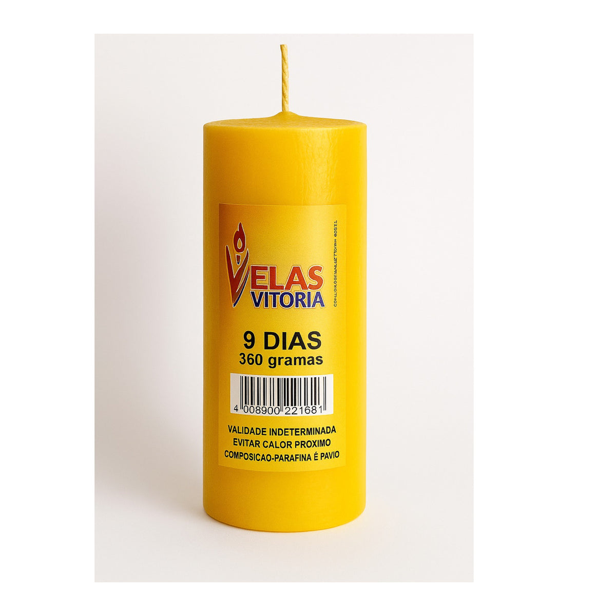 VELA DE 9 DIAS 360 GR - COLORIDAS