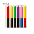 VELA DE 9 HORAS KG - BICOLOR