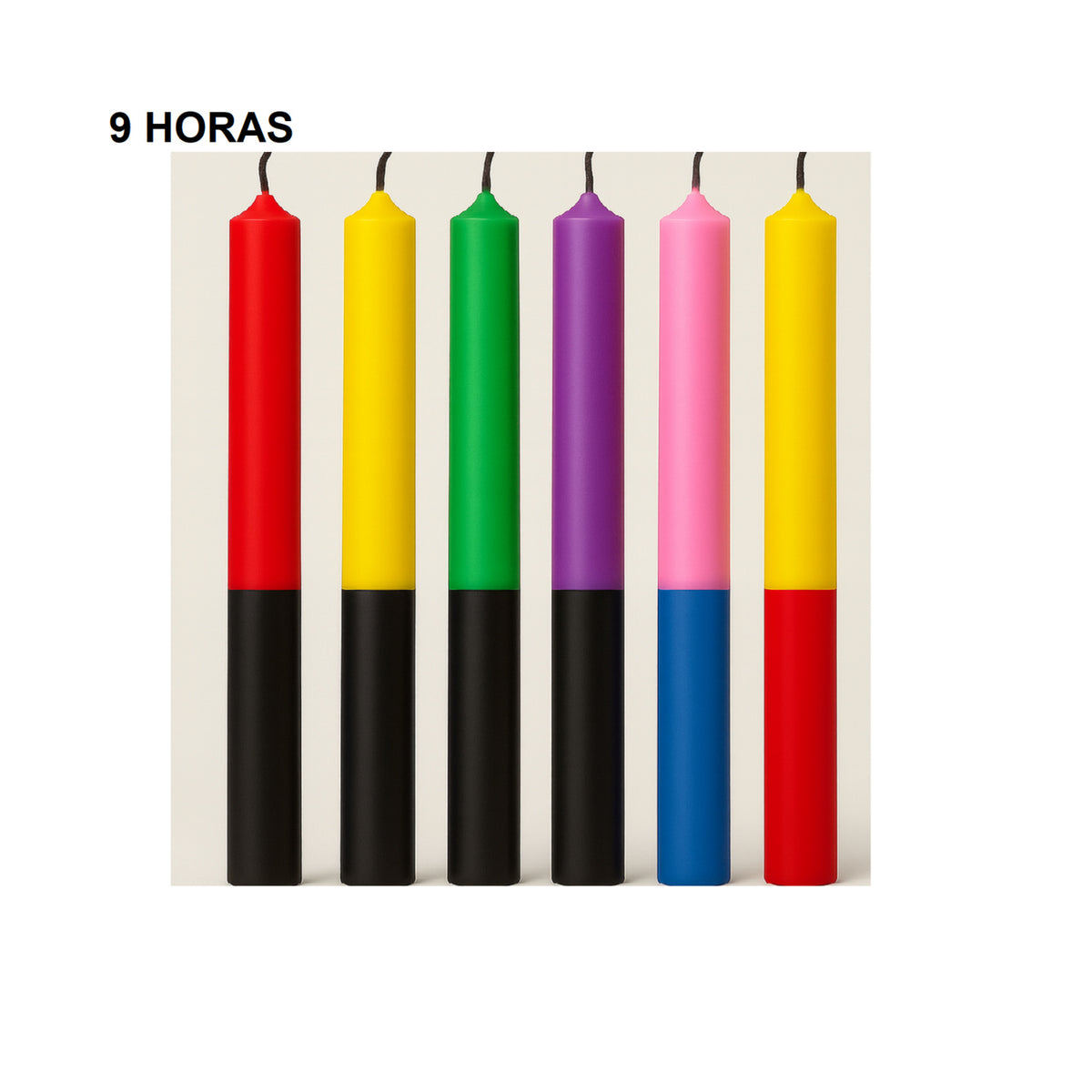 VELA DE 9 HORAS KG - BICOLOR