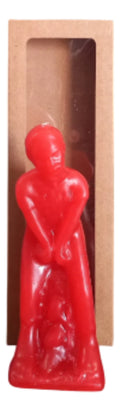 Vela Magia Exu Tiriri 19cm Vermelho